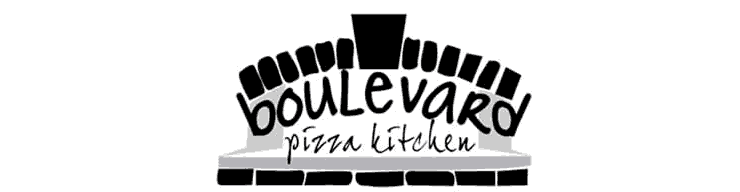 Boulevard Pizza Kitchen Logo, black and white